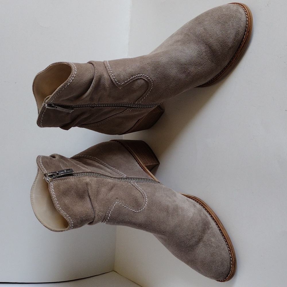 Paul Green Taupe Suede Ankle Boots 5